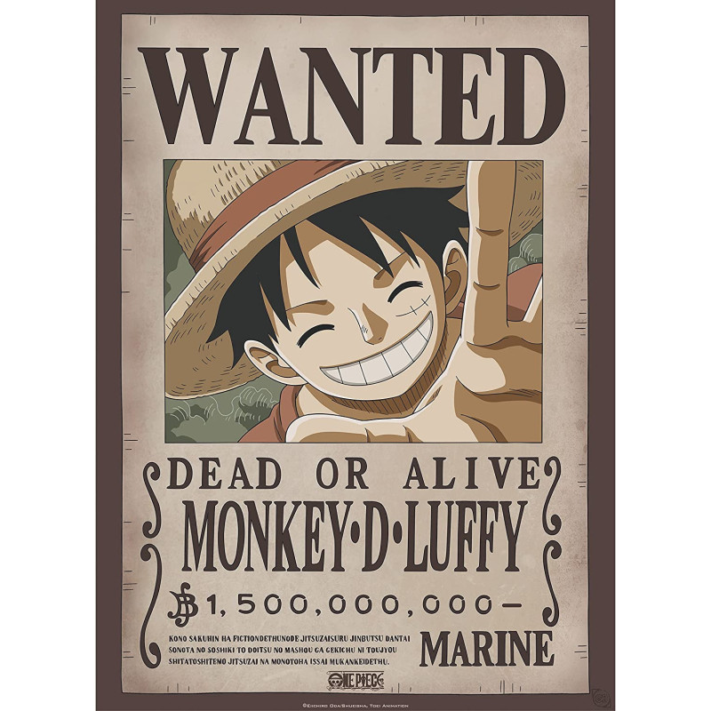 One Piece - poster Wanted Luffy (52 x 38 cm)