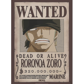 One Piece - poster Wanted Zoro (52 x 38 cm)
