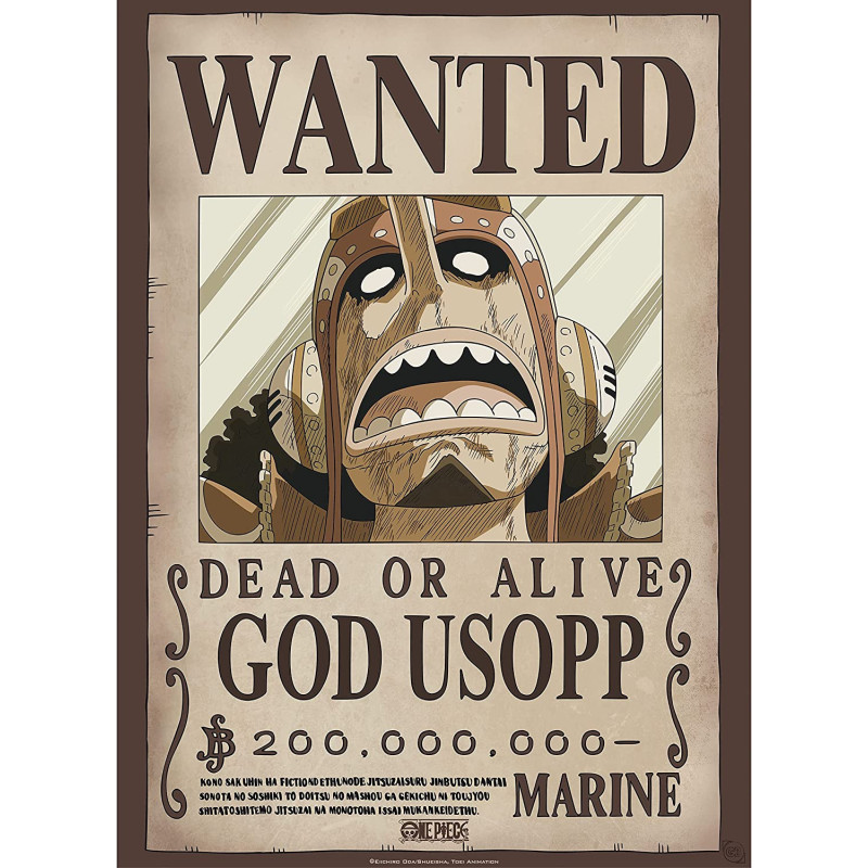 One Piece - poster Wanted God Usopp (52 x 38 cm)