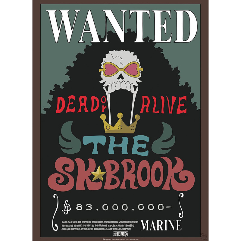 One Piece - poster Wanted Brook (52 x 38 cm)