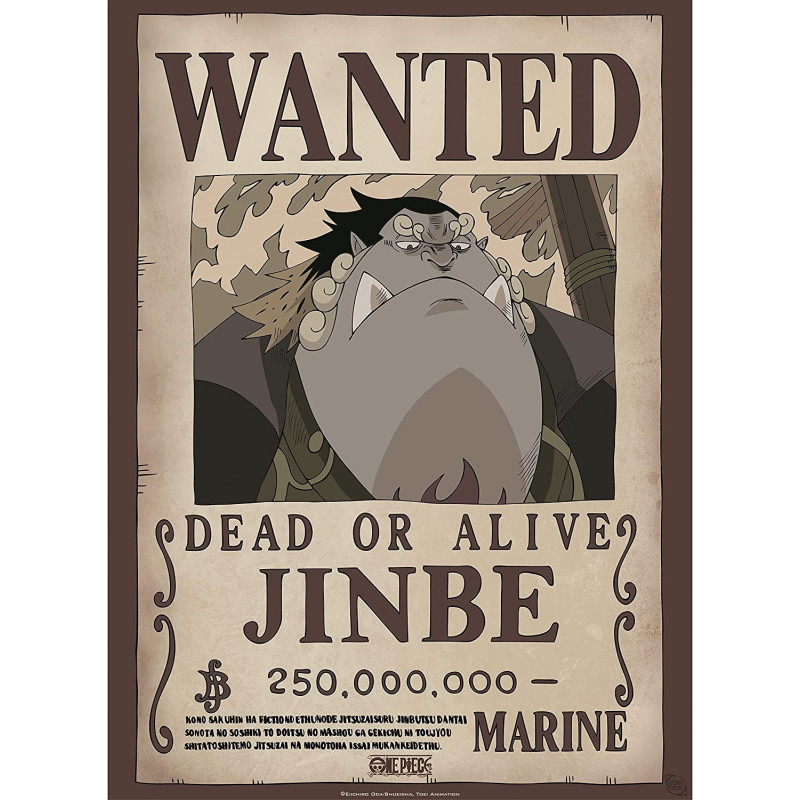 One Piece - poster Wanted Jinbe (52 x 38 cm)