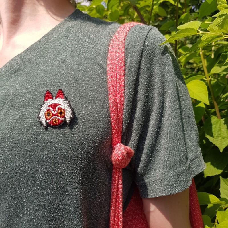 Mononoke Hime - Broche cannetille Masque de San