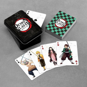 Demon Slayer (Kimetsu no Yaiba) - Jeu de cartes dans une boîte métallique