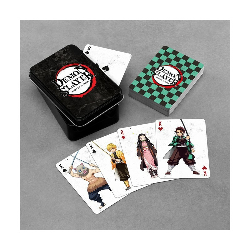 Demon Slayer (Kimetsu no Yaiba) - Jeu de cartes dans une boîte métallique