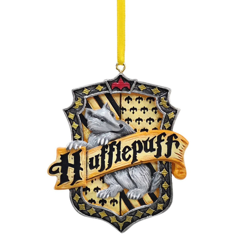Harry Potter - Ornement sapin en résine moulée Hufflepuff Crest