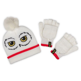 Harry Potter - Set Bonnet + mitaines Hedwige