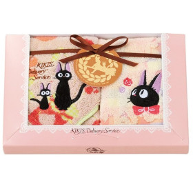 Kiki la Petite Sorcière - Boîte cadeau 3 serviettes Jiji Confitures Fruits Rouges
