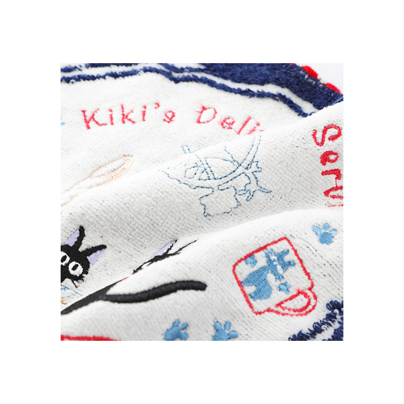 Kiki la petite Sorcière - Serviette Rayures Jiji 25 x 25 cm