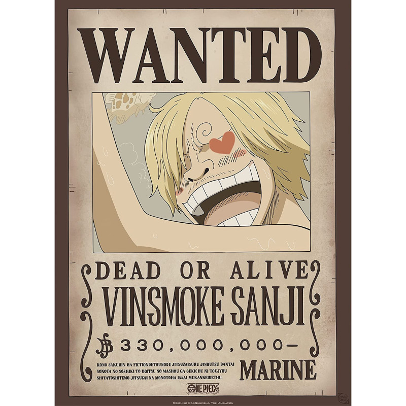 One Piece - poster Wanted Sanji (52 x 38 cm)