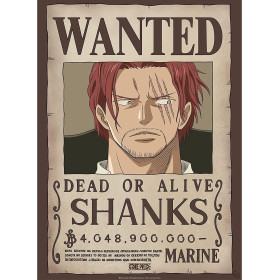 One Piece - poster Wanted Shanks (52 x 38 cm)