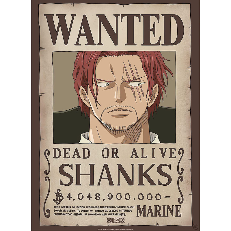 One Piece - poster Wanted Shanks (52 x 38 cm)