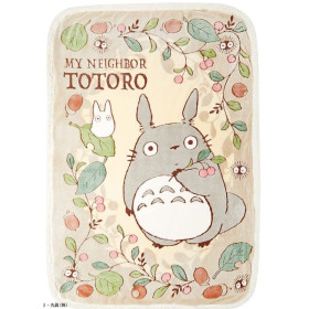 Mon Voisin Totoro - Plaid couverture Feuilles et noisettes 100 x 140 cm