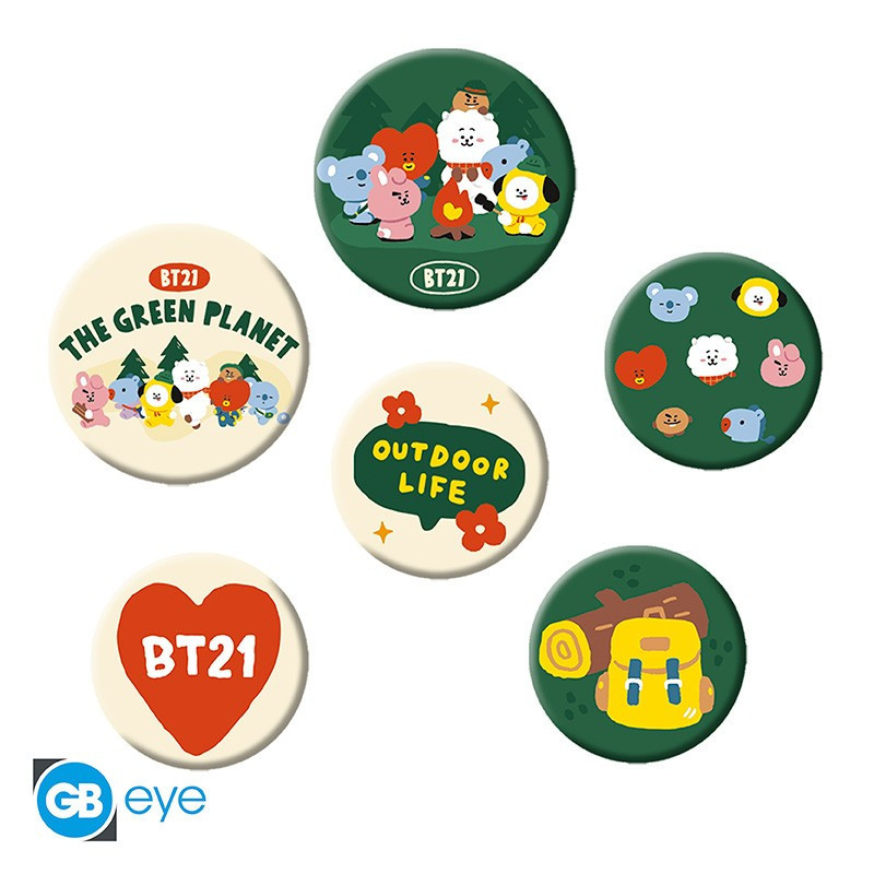 BT21 - set de 6 badges