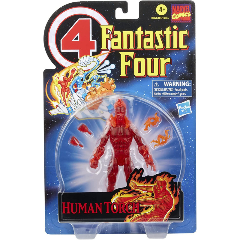 Marvel Legends - Vintage Retro série - Figurine Fantastic Four : Human Torch 15 cm