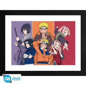 Naruto Shippuden - poster encadré Naruto, Sasuke et Sakura 30 x 40 cm