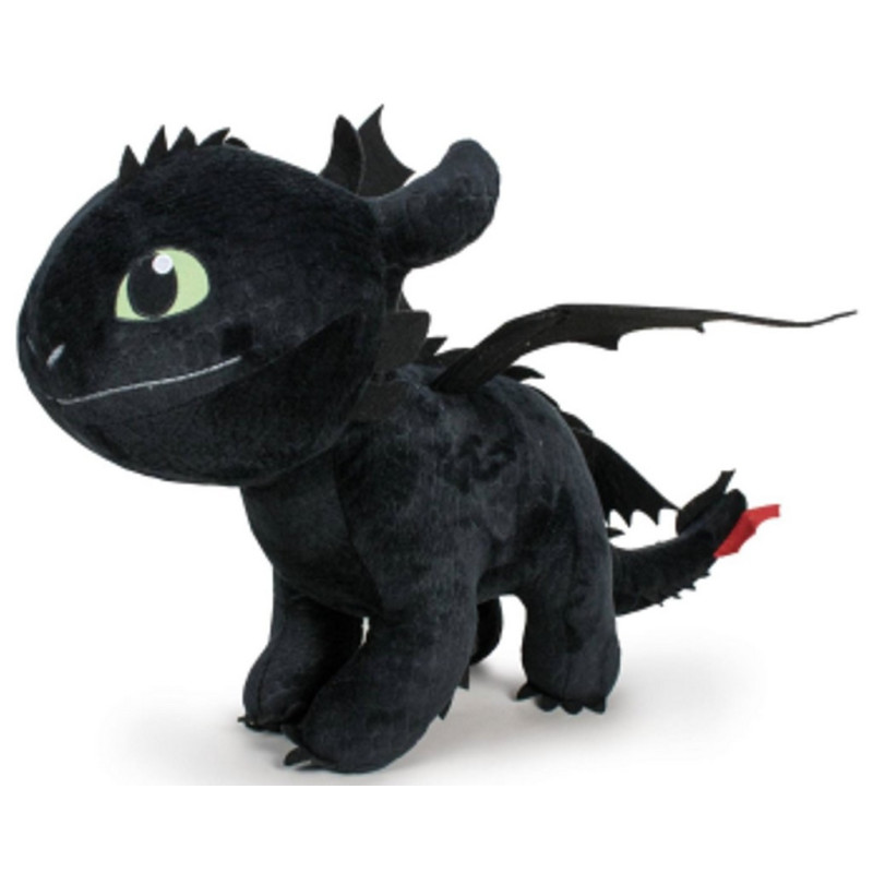 How to train your Dragon - Dragons - Peluche Toothless Krokmou 40 cm de  long - Imagin'ères