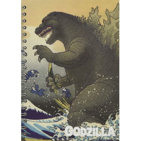 Godzilla - Carnet B6 Thirty-six Views of Mount Fuji