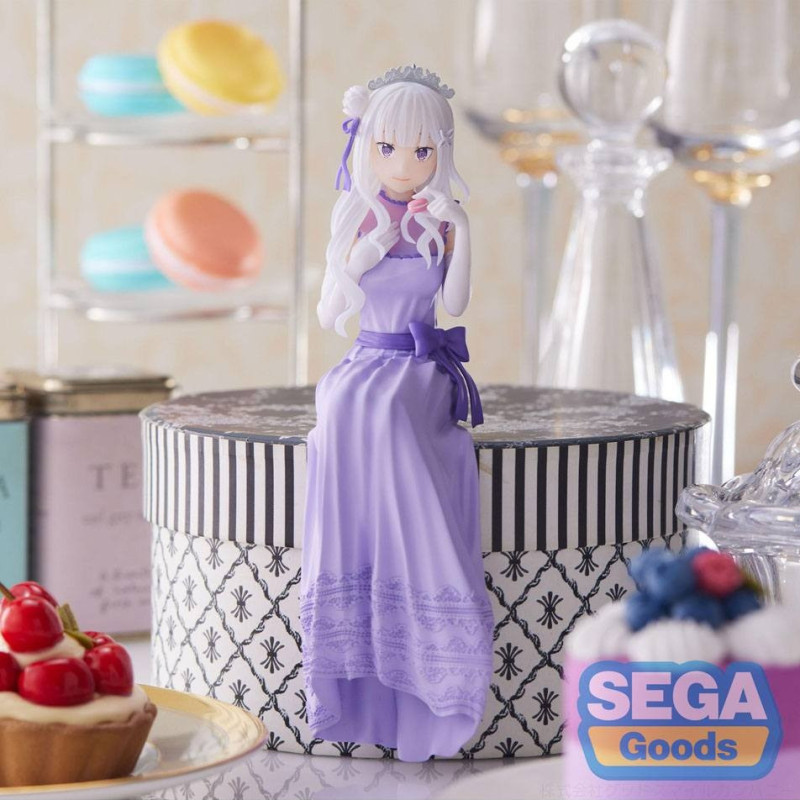 Re:Zero Starting Life in Another World - Figurine Perching Emilia (Dressed-Up Party) 14 cm