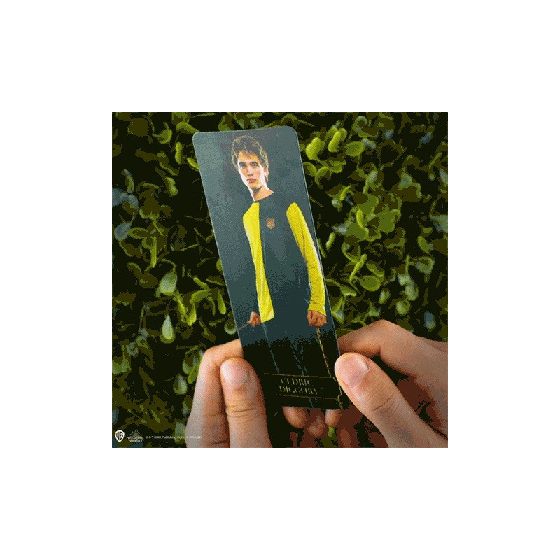Harry Potter - Stylo baguette + socle & marque-page lenticulaire Cedric Diggory