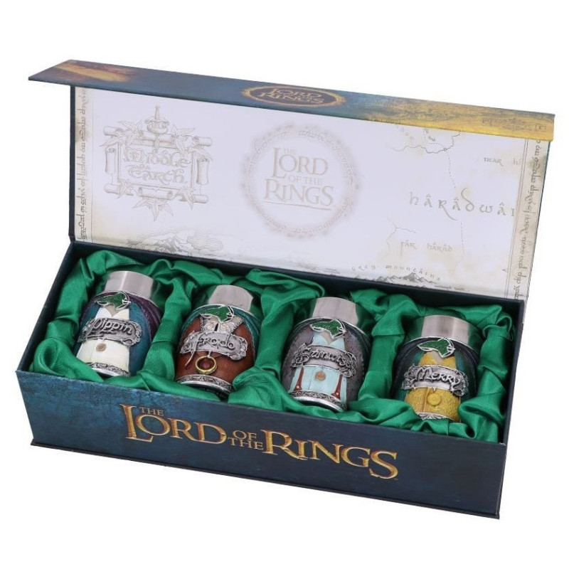Lord of the Rings - Set de 4 verres à shot Hobbits
