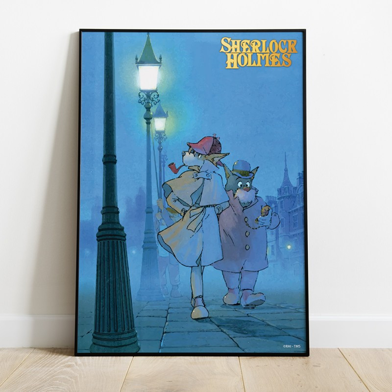 Sherlock Holms - poster en bois laminé Holmes & Watson 33 cm x 50 cm