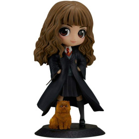 Harry Potter - Figurine Q Posket Hermione Granger avec Pattenrond (Crookshanks) 14cm