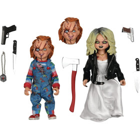 Child's Play : Bride of Chucky - 2 figurines Retro Cloth Chucky & Tiffany 14 cm