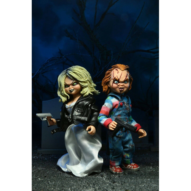 Child's Play : Bride of Chucky - 2 figurines Retro Cloth Chucky & Tiffany 14 cm