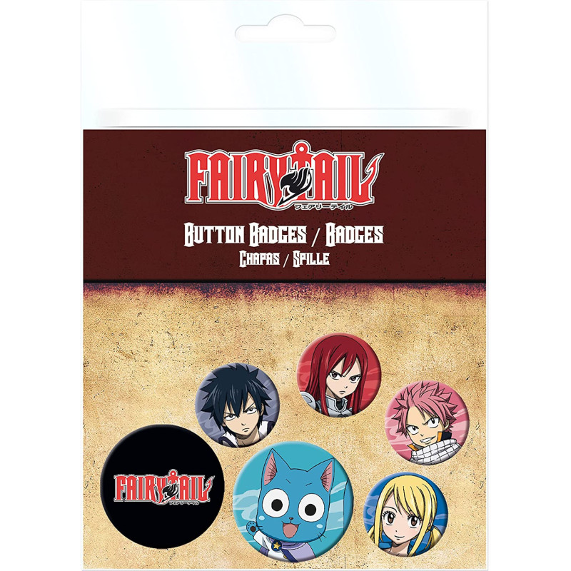 Fairy Tail - Set de 6 Badges