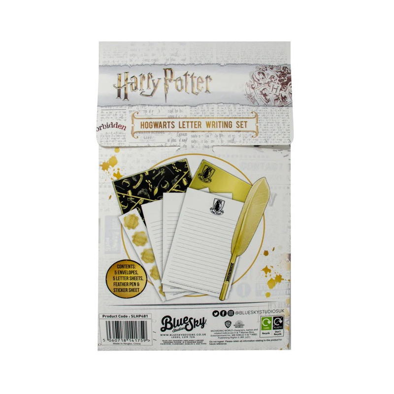 Harry Potter - Set de papeterie plume dorée
