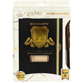 Harry Potter - Set carnet Hogwarts + stylo baguette