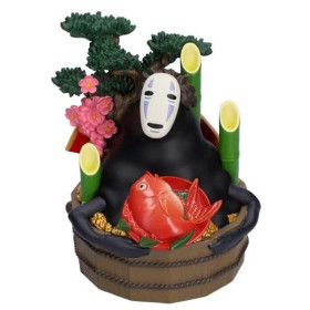 Spirited Away (Chihiro) - Statue Diorama Kaonashi Bassine d’or et bambous