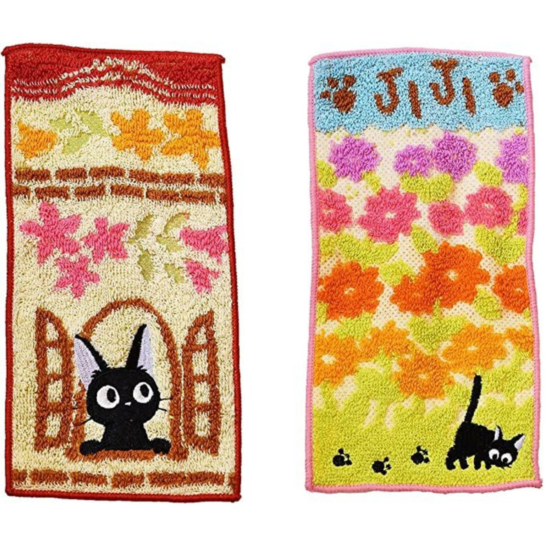 Kiki la petite Sorcière - Pack 2 Mini-Serviettes Jiji 20 x 10 cm