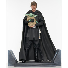 Star Wars : The Mandalorian - Statue Premier Collection 1/7 Luke Skywalker & Grogu 25 cm