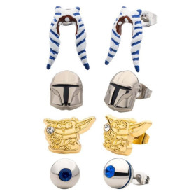 Star Wars : The Mandalorian - Set de 4 paires de boucles d'oreilles