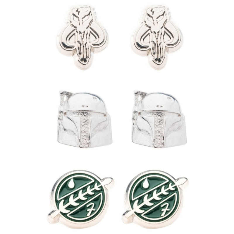 Star Wars : The Book of Boba Fett - Set de 3 paires de boucles d'oreilles