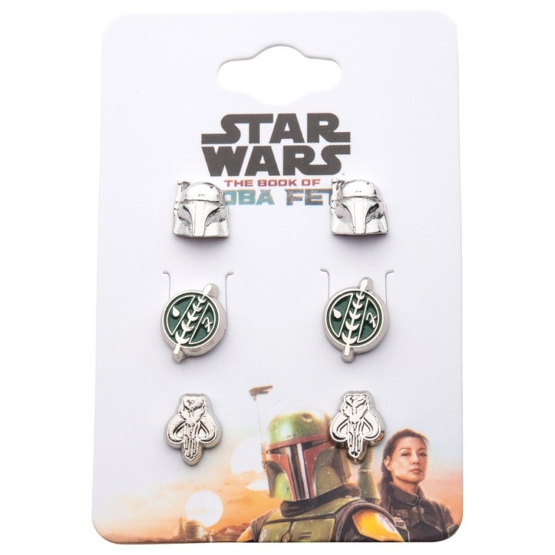 Star Wars : The Book of Boba Fett - Set de 3 paires de boucles d'oreilles