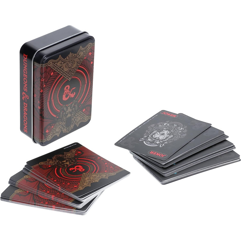 Dungeons & Dragons - Jeu de cartes en boîte métallique