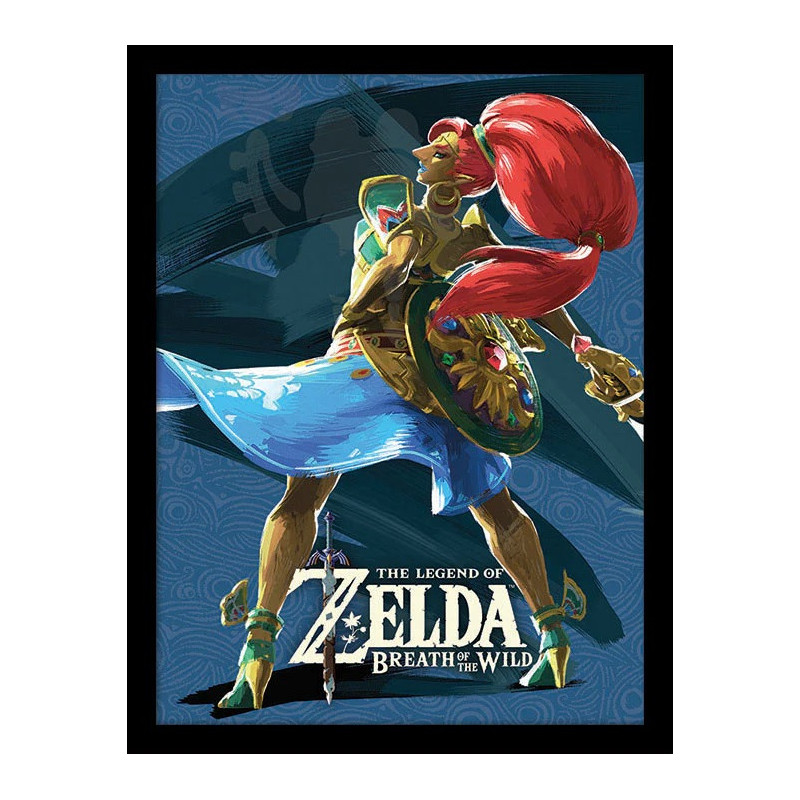 The Legend of Zelda - poster encadré Breath of the Wild Urbosa (30 x 40 cm)