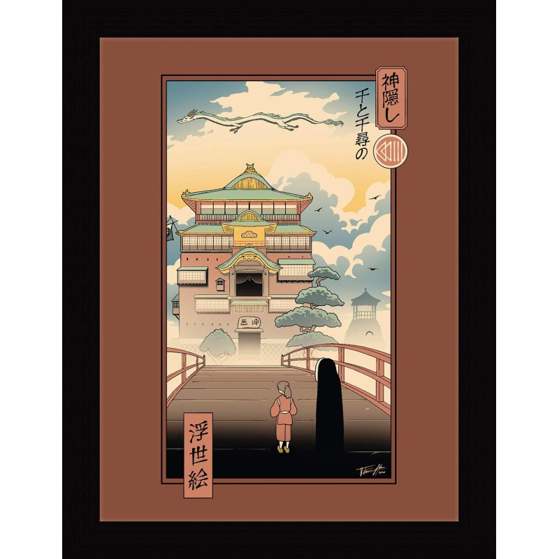 Vincent Trinidad - Poster encadré Chihiro Ukiyoe Spirits (30 x 40 cm)