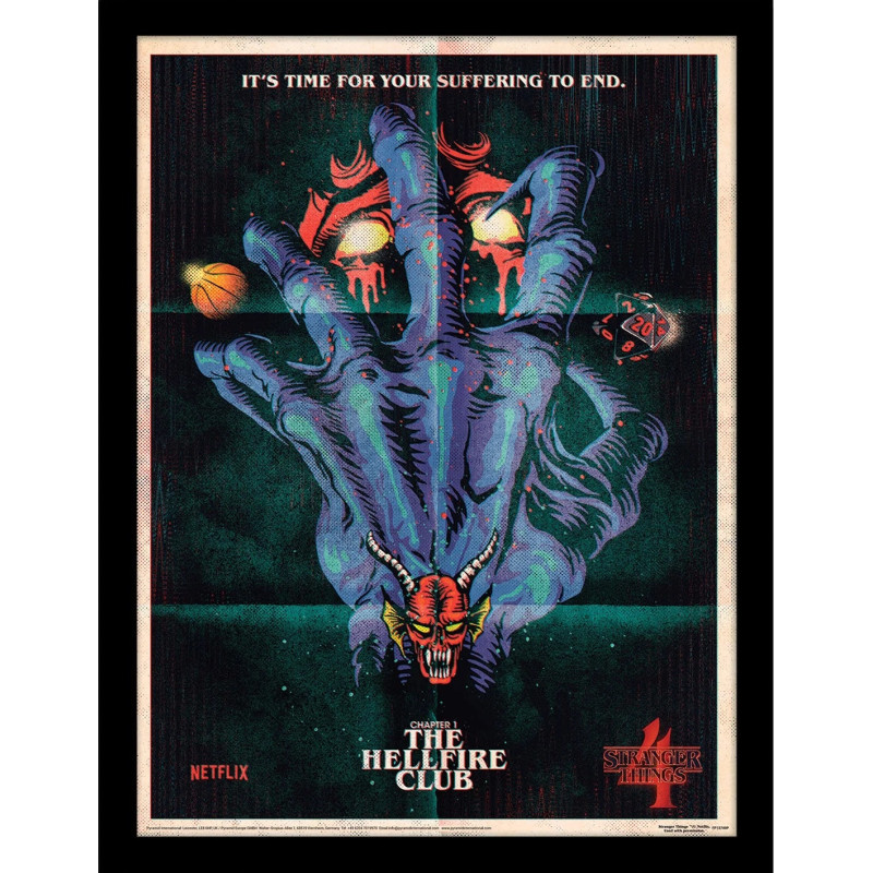 Stranger Things - Poster encadré Chapter 1 The Hellfire Club (30 x 40 cm)