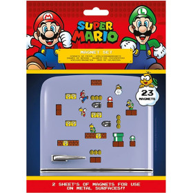 Super Mario - Set de 23 aimants Mushroom Kingdom