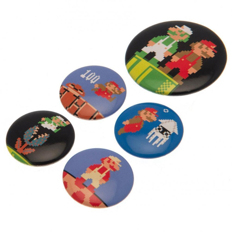 Super Mario - set de 5 badges