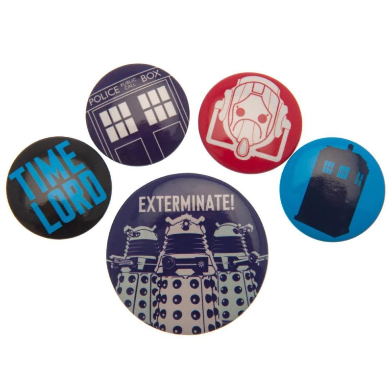 Doctor Who - set de 5 badges