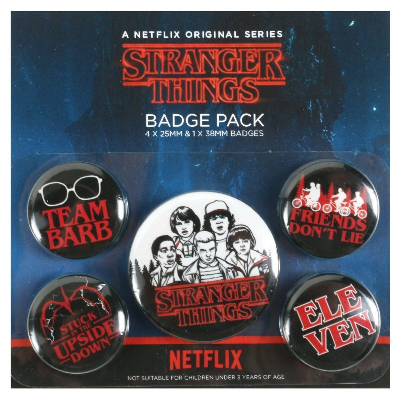 Stranger Things - set de 5 badges Characters