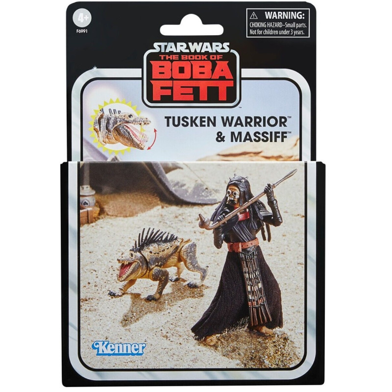 Star Wars - The Vintage Collection - Figurines Tusken Warrior & Massiff 10 cm