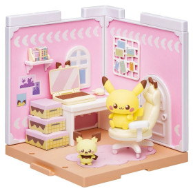 Pokemon - Diorama Poke Peace House : Hobby Room Pichu & Pikachu