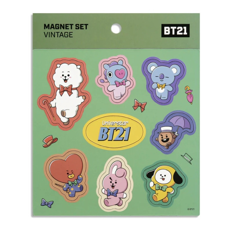 BT21 - Set de magnets Vintage