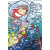 Ponyo sur la falaise - Puzzle vitrail 126 pièces
