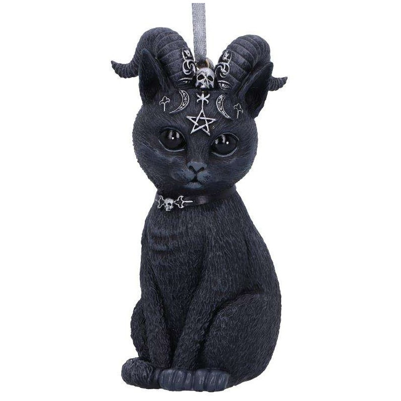 Ornement de sapin Pawzuph black horned cat